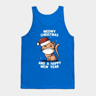 Meowy Cat Christmas and Happy Cat Year - Cute Funny Xmas Gift Tank Top